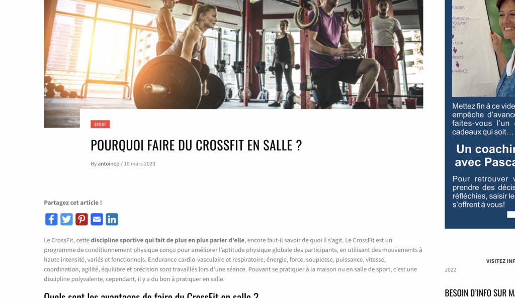 Salle de CrossFit Le Mans