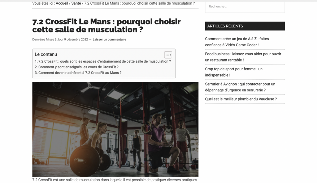 Salle de CrossFit Le Mans